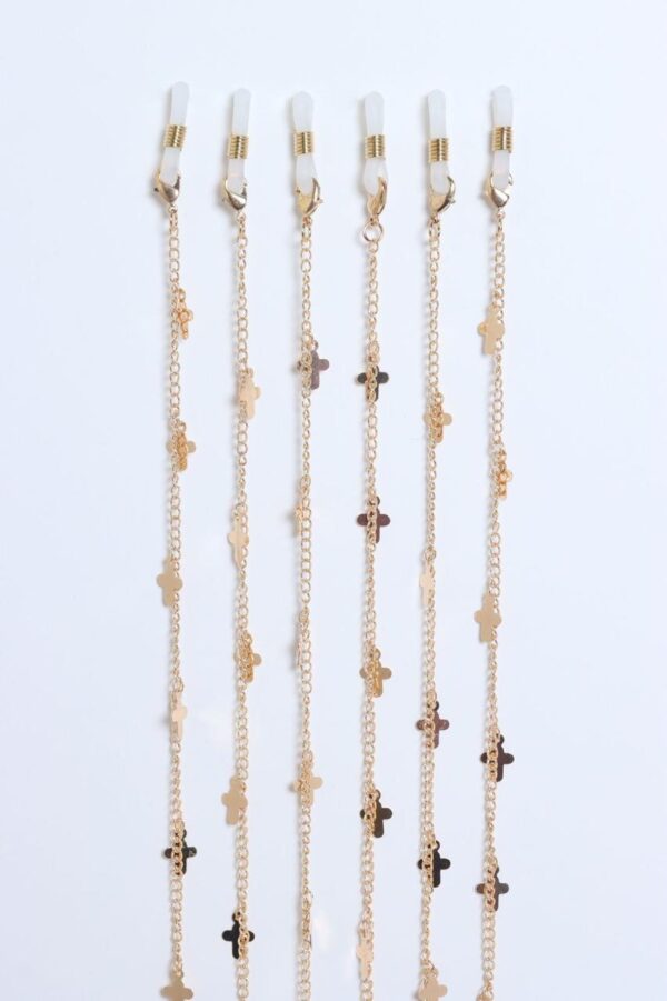 Strap gold push cross